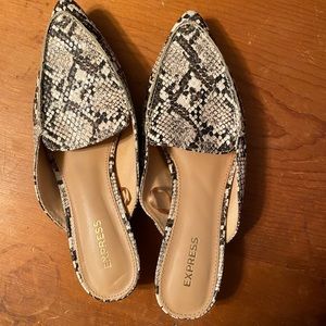 Animal print size 6 Express slip on women’s shoes